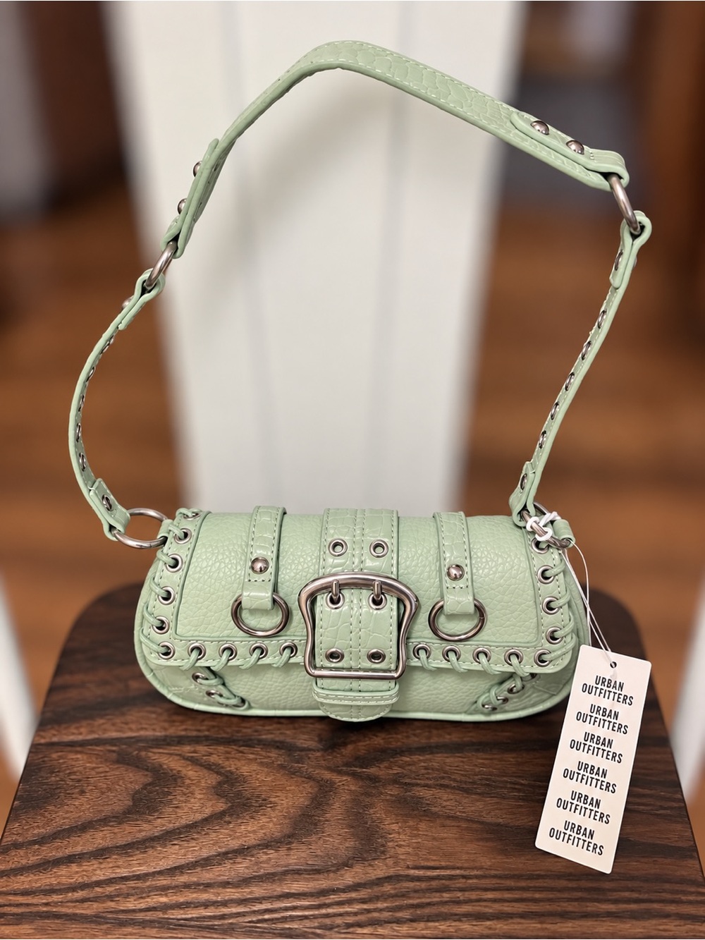 Urban Outfitters Sage/Mint Green Vegan Leather Shoulder Bag NWT Y2K Boho